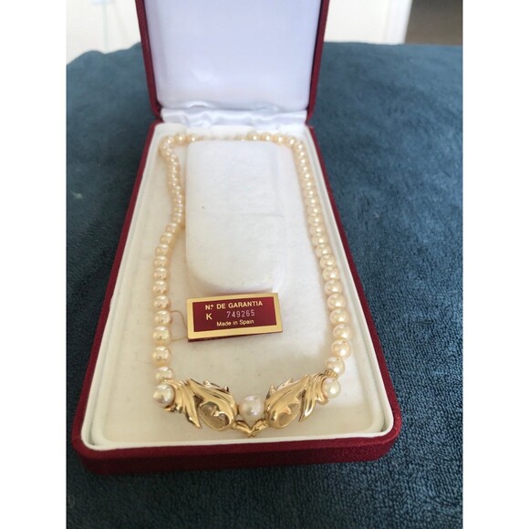 MAJORICA vintage  Pearl Necklace With Box And Papers made in Spain - Picture 1 of 9